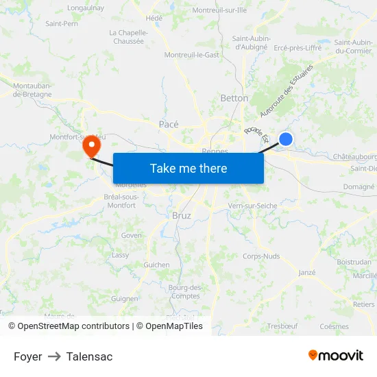 Foyer to Talensac map