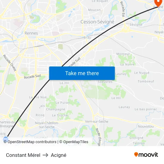 Constant Mérel to Acigné map