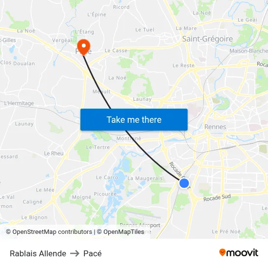 Rablais Allende to Pacé map