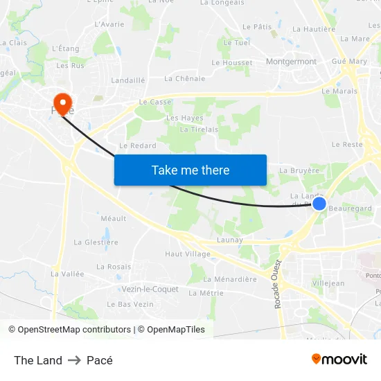 The Land to Pacé map