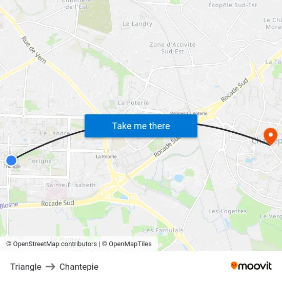 Triangle to Chantepie map