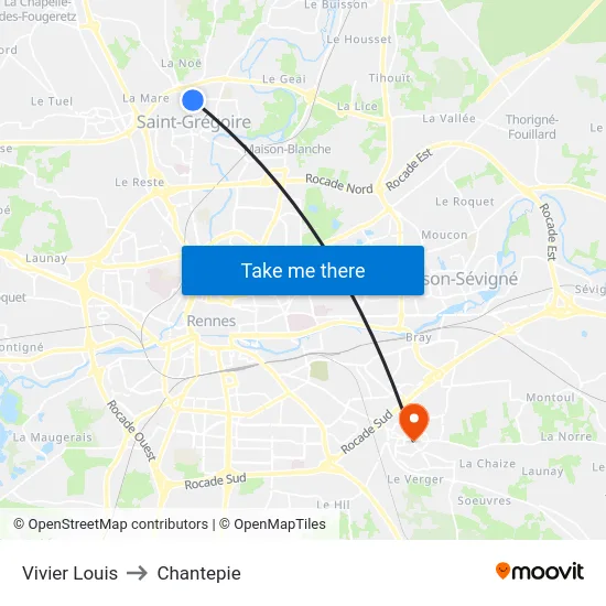Vivier Louis to Chantepie map