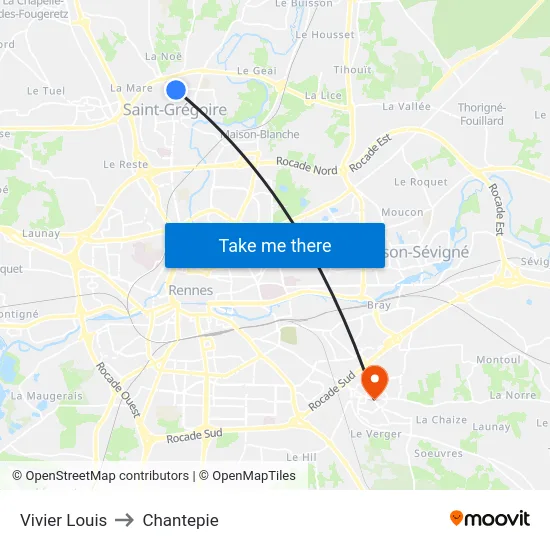 Vivier Louis to Chantepie map