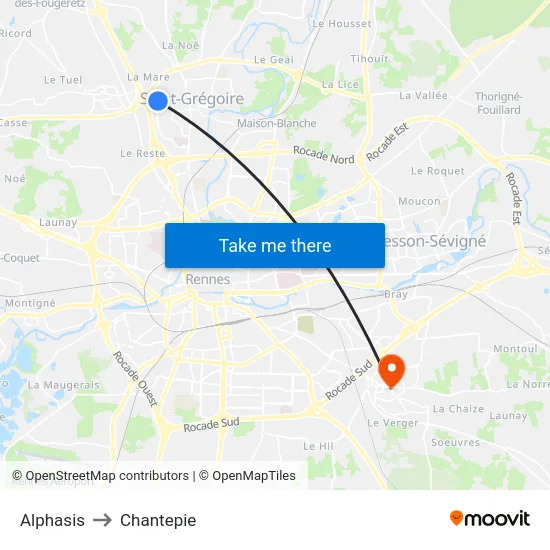 Alphasis to Chantepie map