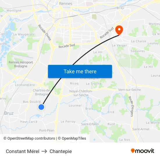 Constant Mérel to Chantepie map