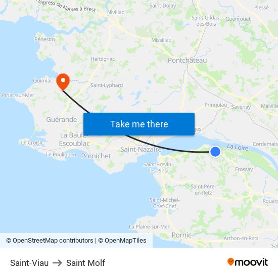 Saint-Viau to Saint Molf map