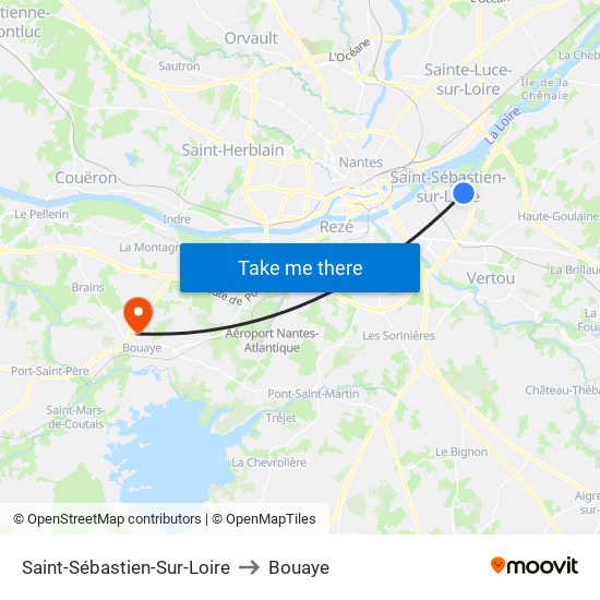 Saint-Sébastien-Sur-Loire to Bouaye map