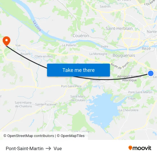 Pont-Saint-Martin to Vue map