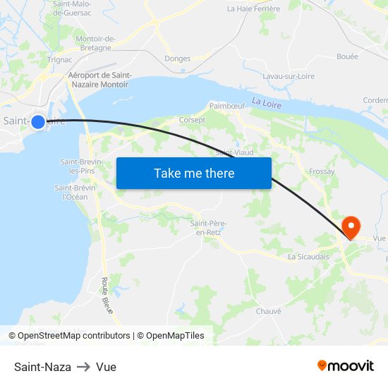 Saint-Naza to Vue map