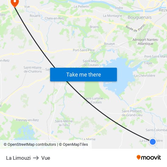 La Limouzi to Vue map