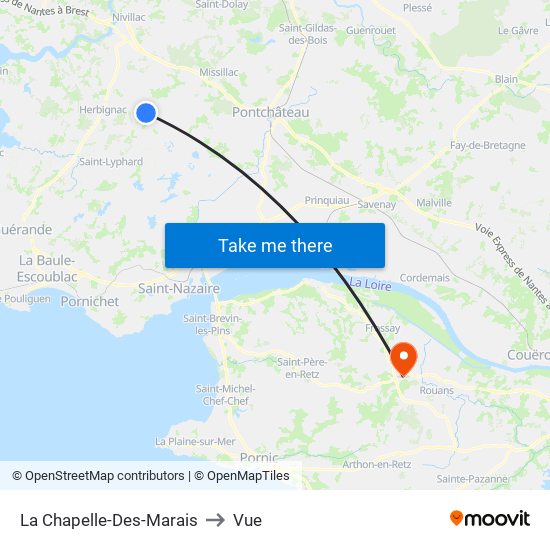 La Chapelle-Des-Marais to Vue map
