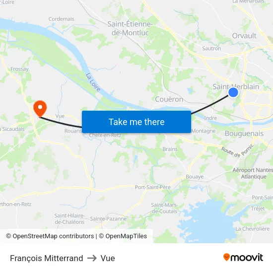 François Mitterrand to Vue map