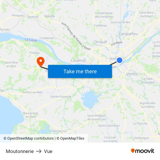 Moutonnerie to Vue map