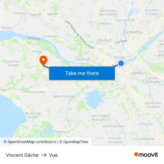 Vincent Gâche to Vue map