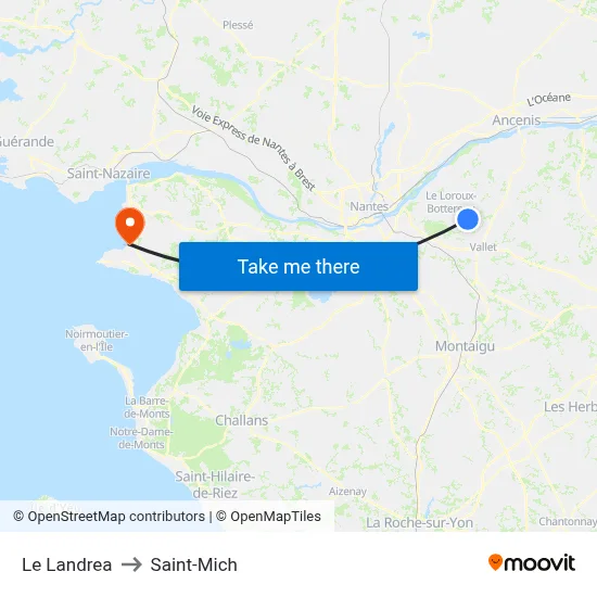 Le Landrea to Saint-Mich map
