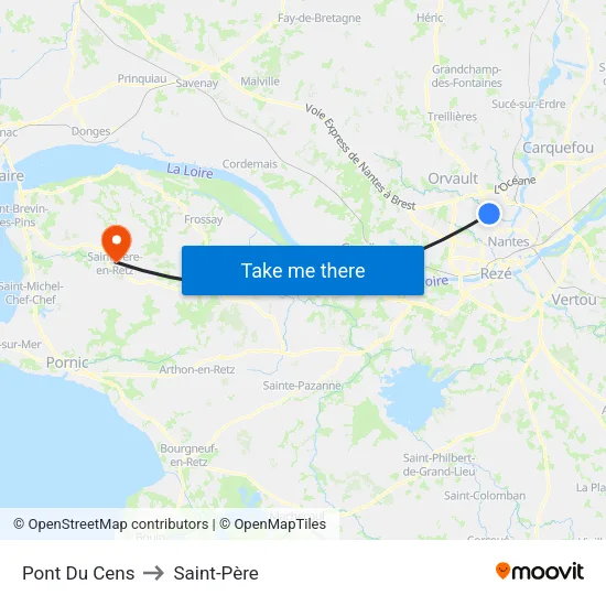Pont Du Cens to Saint-Père map