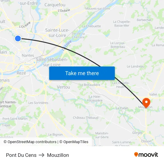 Pont Du Cens to Mouzillon map