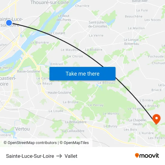 Sainte-Luce-Sur-Loire to Vallet map