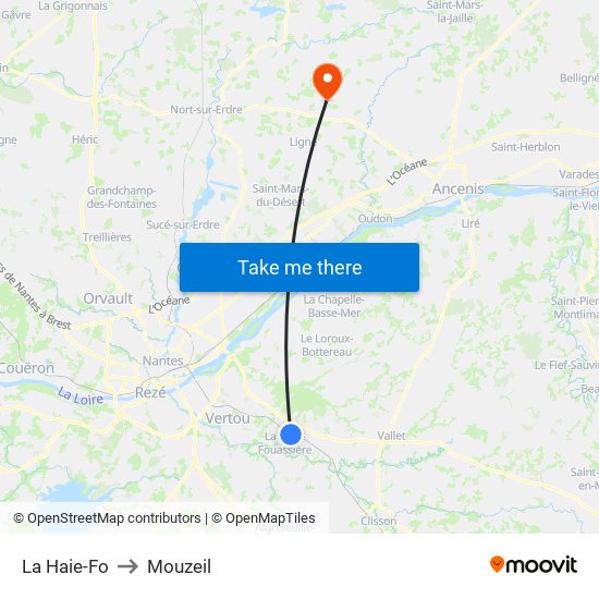 La Haie-Fo to Mouzeil map