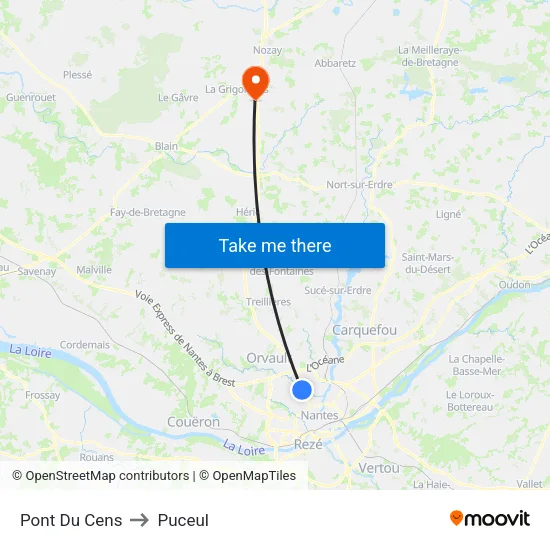 Pont Du Cens to Puceul map