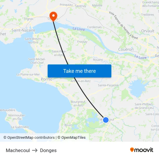Machecoul to Donges map