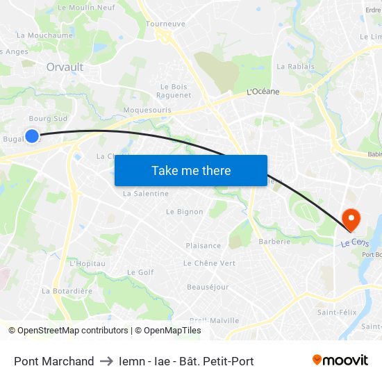 Pont Marchand to Iemn - Iae - Bât. Petit-Port map