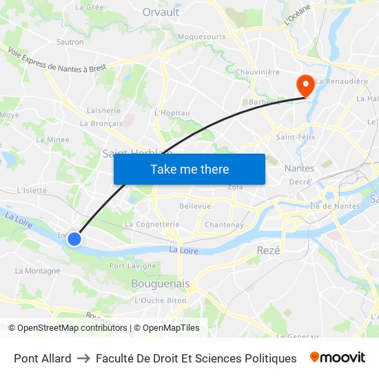Pont Allard to Faculté De Droit Et Sciences Politiques map