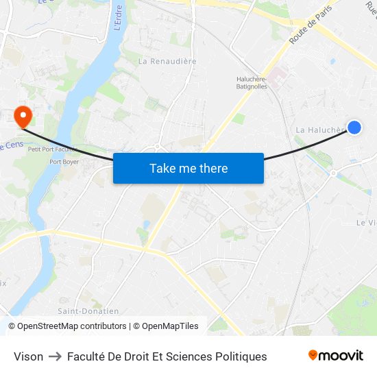 Vison to Faculté De Droit Et Sciences Politiques map