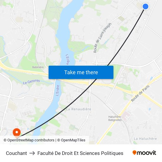 Couchant to Faculté De Droit Et Sciences Politiques map