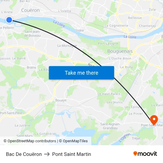 Bac De Couëron to Pont Saint Martin map