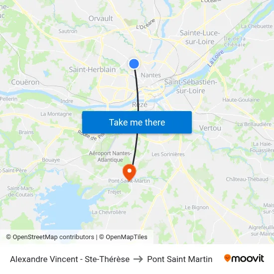 Alexandre Vincent - Ste-Thérèse to Pont Saint Martin map