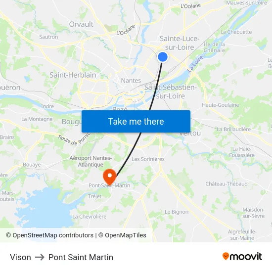 Vison to Pont Saint Martin map