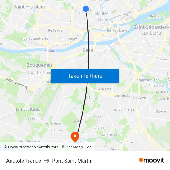 Anatole France to Pont Saint Martin map
