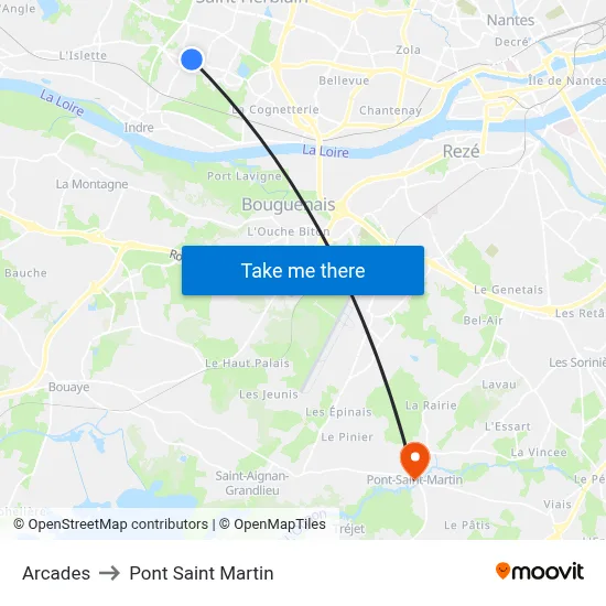Arcades to Pont Saint Martin map