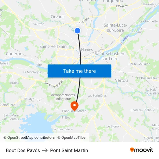 Bout Des Pavés to Pont Saint Martin map