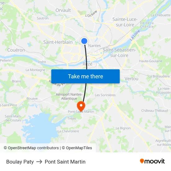 Boulay Paty to Pont Saint Martin map