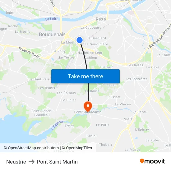 Neustrie to Pont Saint Martin map