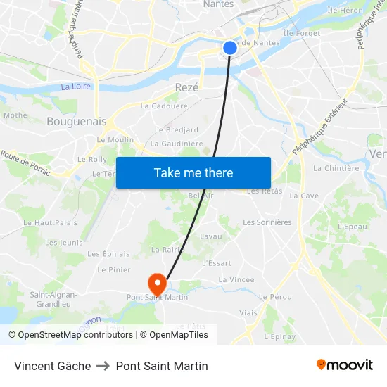 Vincent Gâche to Pont Saint Martin map