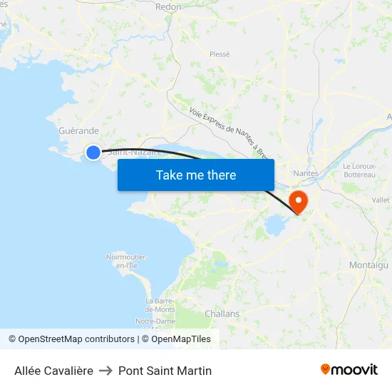 Allée Cavalière to Pont Saint Martin map