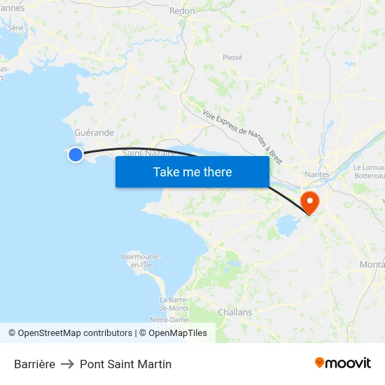 Barrière to Pont Saint Martin map