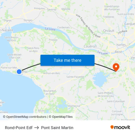 Rond-Point Edf to Pont Saint Martin map