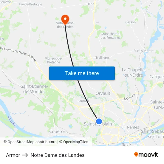 Armor to Notre Dame des Landes map