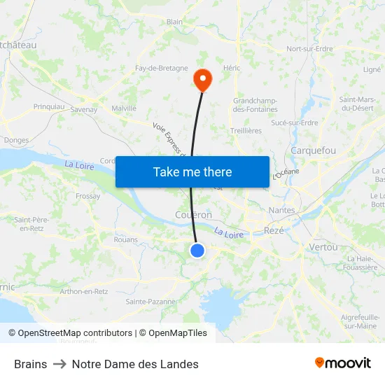 Brains to Notre Dame des Landes map