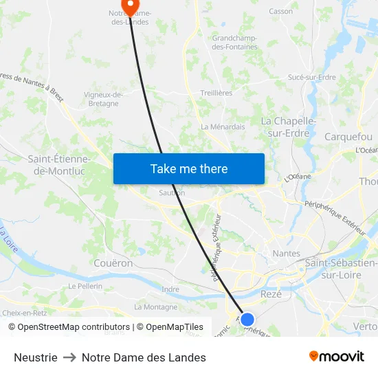 Neustrie to Notre Dame des Landes map