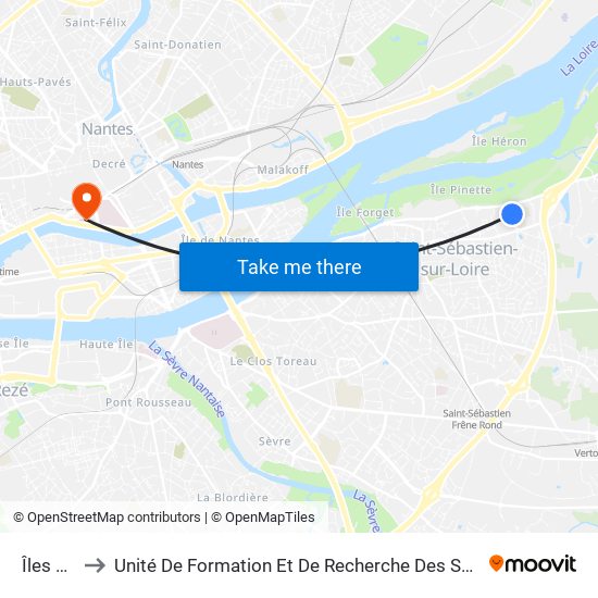 Îles De Loire to Unité De Formation Et De Recherche Des Sciences Pharmaceutiques Et Biologiques map