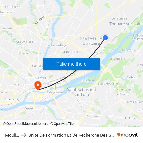 Moulin Cassé to Unité De Formation Et De Recherche Des Sciences Pharmaceutiques Et Biologiques map