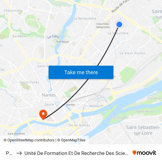 Perray to Unité De Formation Et De Recherche Des Sciences Pharmaceutiques Et Biologiques map