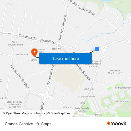 Grande Censive to Staps map