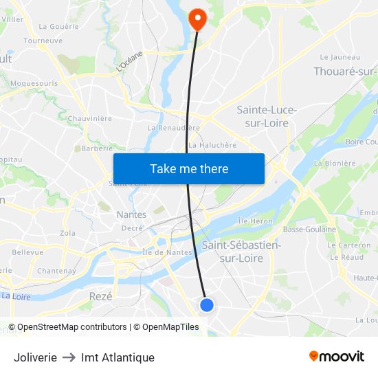 Joliverie to Imt Atlantique map