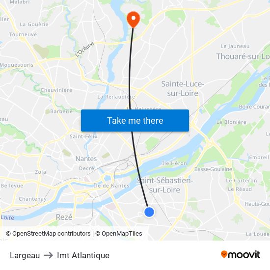 Largeau to Imt Atlantique map